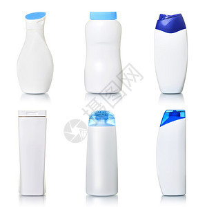 白色背景的空白塑料瓶子图片