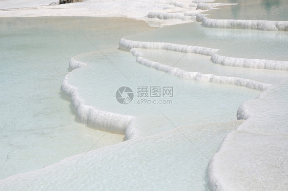 土耳其的碳酸钙水池图片