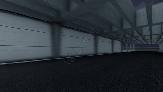 现代公路隧道3D渲染图片