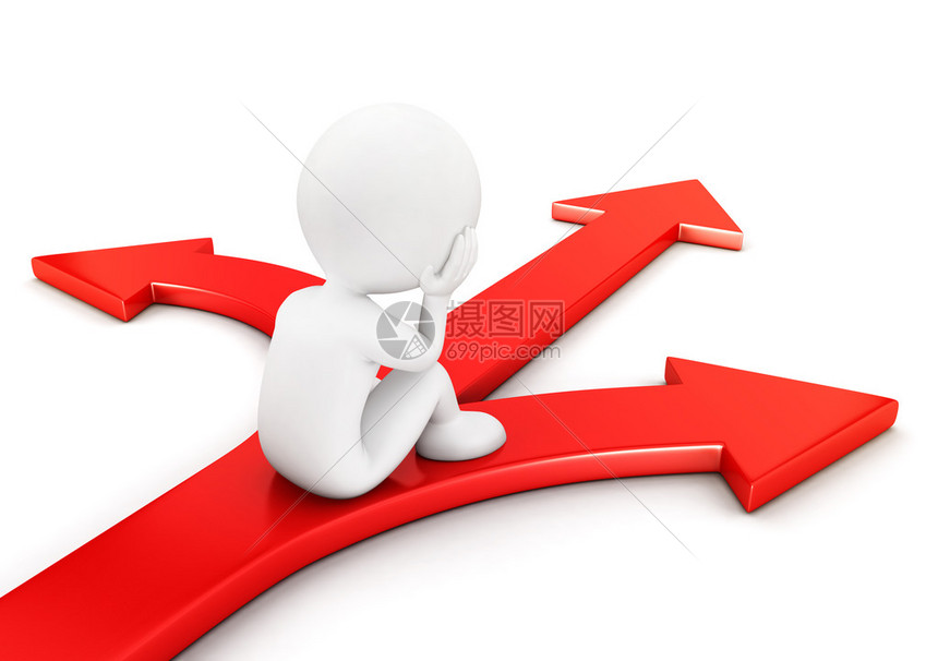 3D白人难以选择孤立的白人背图片素材正版创意图片503133895摄图网