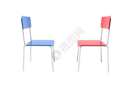 办公室腿白色背景上的两把椅子设计图片