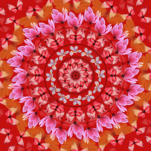 红色曼陀罗图片