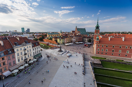 波兰华沙老城全景图片