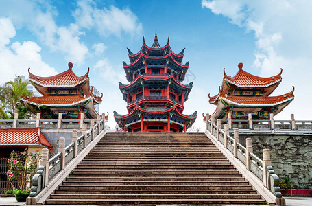 著名的中华古典建筑位于久龙河岸伟正馆张州福建图片