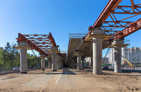 高架道路施工现场增量启动图片