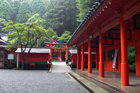 山区日本寺庙内院图片