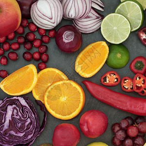 甲板高抗氧化剂炭疽杆菌维生素饮食纤维和矿物质等健康新鲜水果和蔬图片