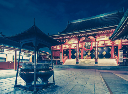 东京浅草寺浅草寺夜景图片