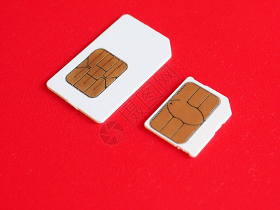 移动电话设备如电话和智能电话使用的SIM卡图片