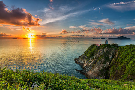在香港南部的日出海岸图片
