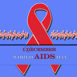 12月1日紫底世界艾滋病日的背景图片