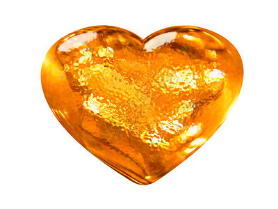 3D金色心型脏图片