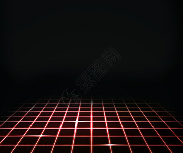 红色虚拟激光地板背景图片