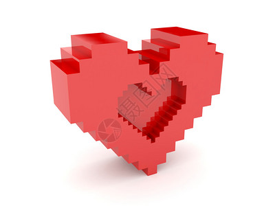 3D心脏心脏符号内部切图片