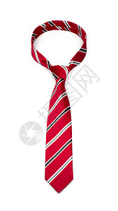 时尚的系带亮红色条纹领带图片