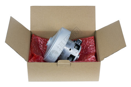 您的电动发机可靠和安全的包装货物转移正确集装箱的概念孤立无援地进行图片