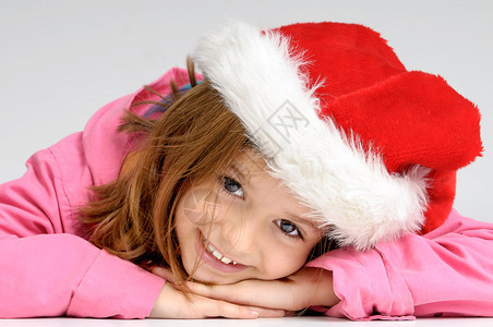 年轻女孩装扮圣诞图片
