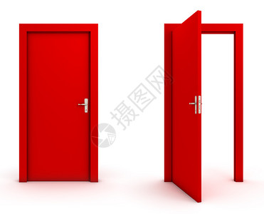 铜 门插画-铜 门卡通-开启关闭锁定和打开门的现代电子插图-摄图网