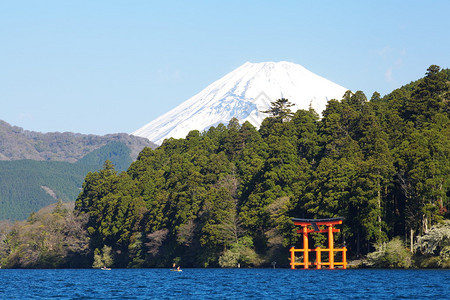 Kanagawa省Hakone的冬季富图片