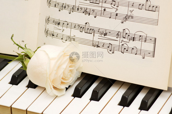 浪漫概念钢琴图片