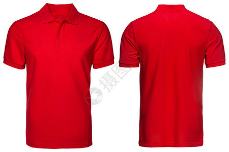 红波球衬衫孤立白色背景图片