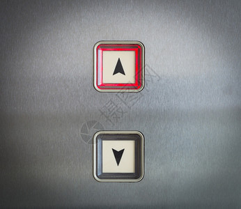 电梯按钮上下方向有红色灯背景图片