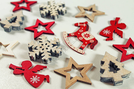 圣诞木制装饰品节日包装配件明星图片