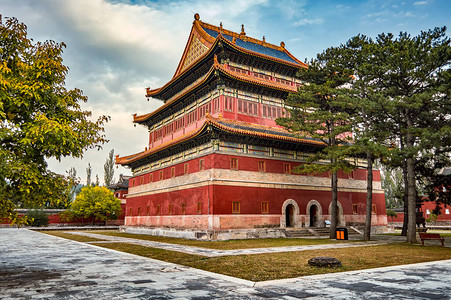 河北清朝皇帝暑期官邸成德山度假胜八外寺之一图片素材