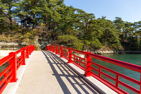 红桥横渡福浦岛风景图片