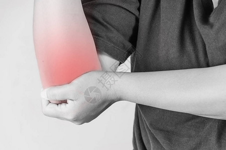 人体肘部受伤elbow疼痛关节疼痛医疗人员图片