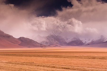 玻利维亚山脉高原沙漠和绿色景观树木和岩石沙子和水天空和大地南美图片