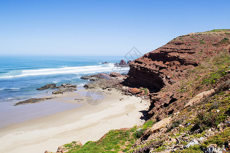 Legzira是摩洛哥海岸的海滩图片