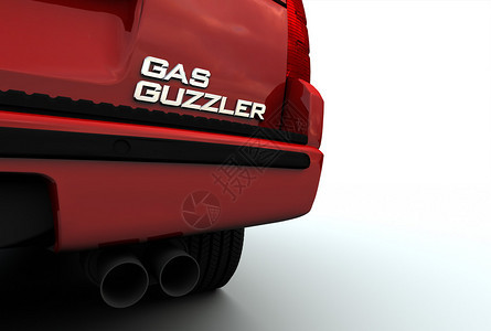 带有GasGuzzler标志的SUV高分辨率3D光线追踪没有可识别图片