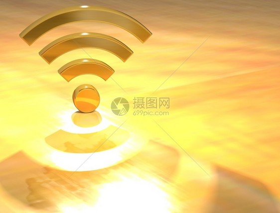 3DWifi金色图片