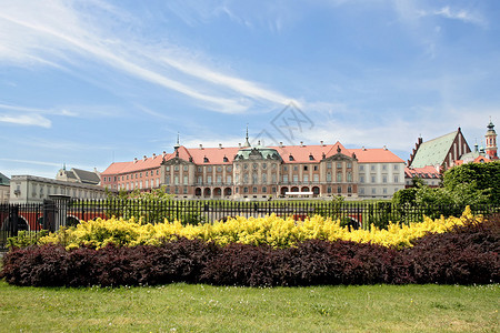 华沙的皇家城堡世界遗产背景图片