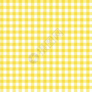 无缝的淡黄色方格花布面料背景图片