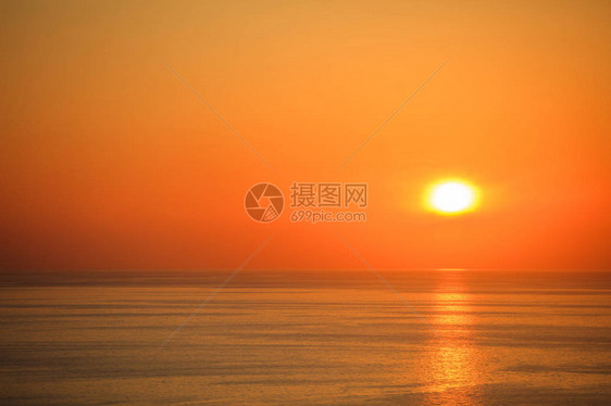 爱琴海美丽的日落希腊图片