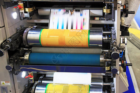纸面多彩印刷的传动机器千图片