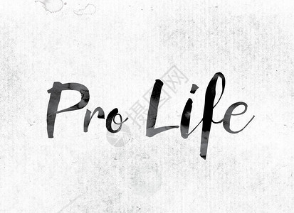 ProLife的概念和主题涂在白纸图片