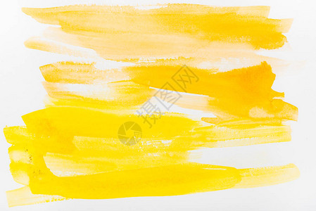 白色背景上的黄水彩色笔图片