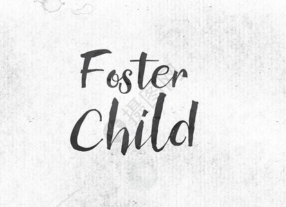 以黑墨画在水彩洗幕底的FosterChild图片