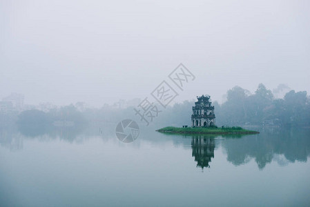湖龟塔河内越南图片