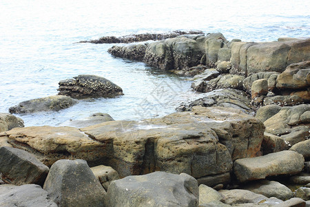 海滩海岩石纹理背景图片