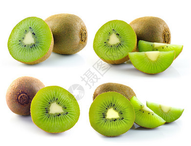 Kiwi水果切片部分白图片