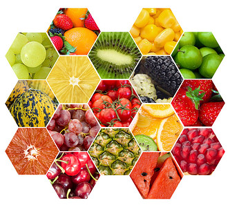 水果和蔬菜拼贴图片
