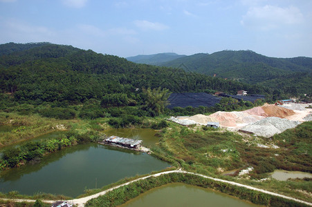 农村绿地自然景观及湖泊与河流图片素材