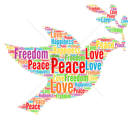 和平爱自由和幸福词云图片