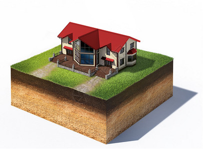 3d以白色隔离的住宅居住区为图片