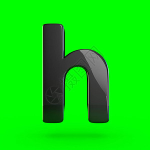 小写字母h绿色背景上的黑色光彩图片