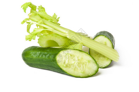 减肥黄瓜和芹菜背景图片